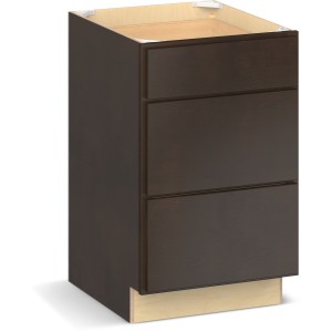 RELIABILT Parkstone II Base Cabinet, Espresso Stained, 21" W, 3 Drawers, Fully Assembled - 641027 | Lowe's Pro Supply